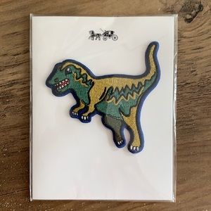 NWT COACH Rare Rexy Iron-On Embroidered Dino Patch